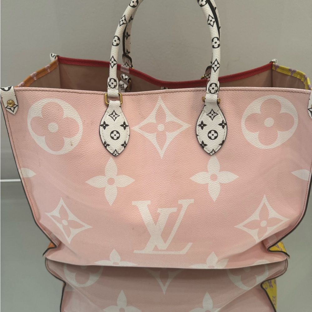 Louis Vuitton Red and Pink Tote Bag - Picture 2 of 5